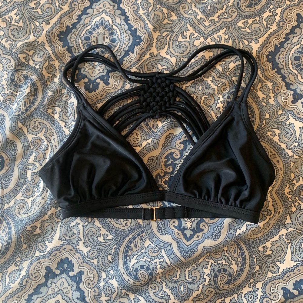 Cute woven strappy bathing suit top
